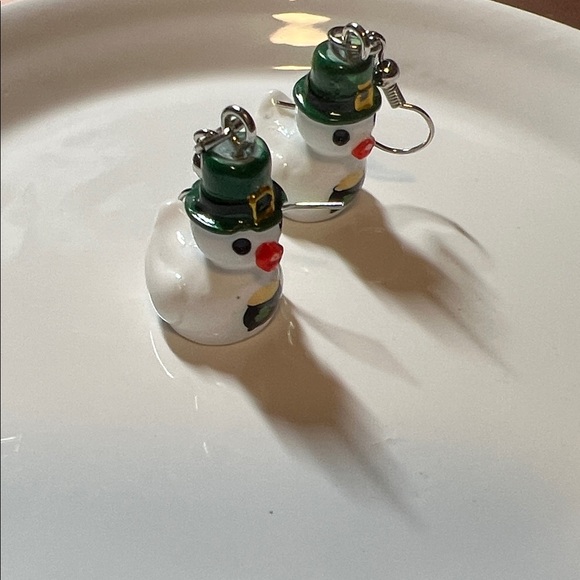 Saint Patrick’s day lucky duck earrings - Picture 3 of 5
